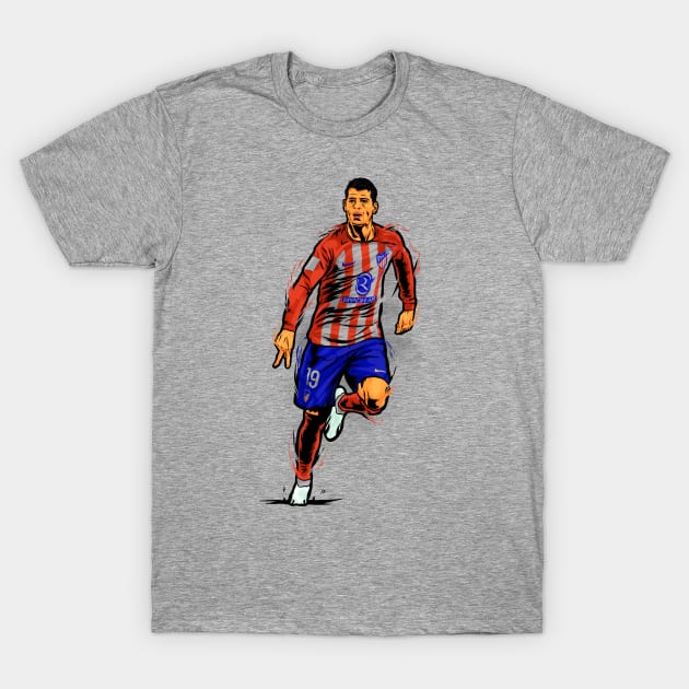 Morata_Alvaro Morata Atletico Madrid T-Shirt by ARTABBAS